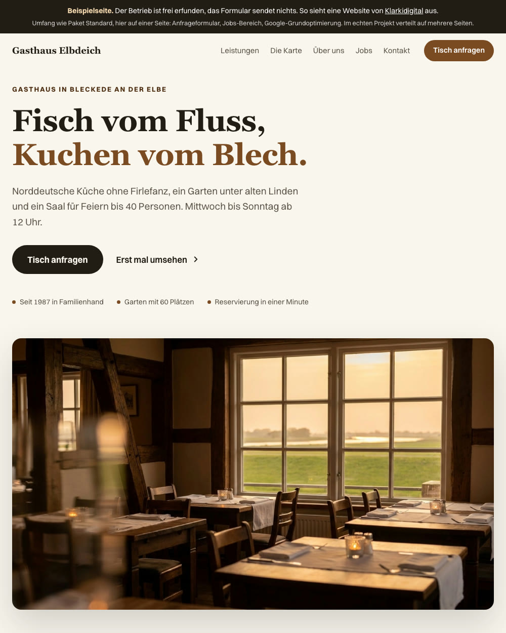 Musterseite Gasthaus Elbdeich